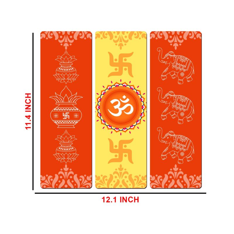 Om Swastik Traditional Wall Hanging for Home Entrance & Decor Hindu Spiritual Wall Art